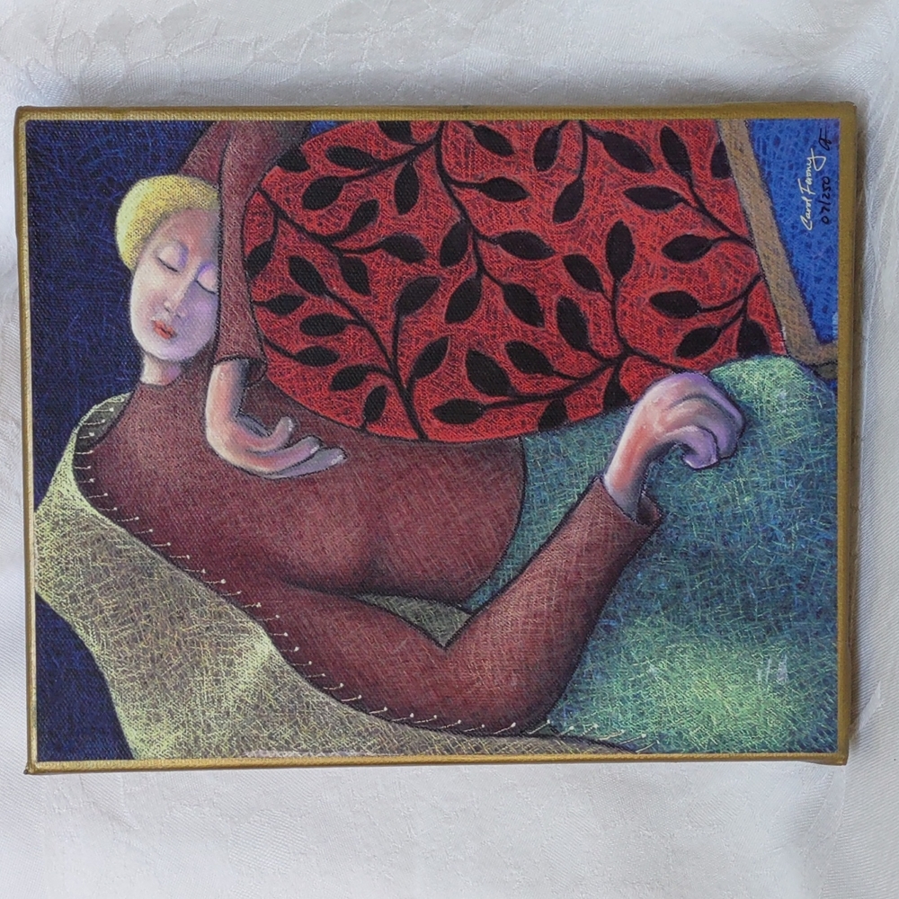 Carol Ferony Framed Art- Catnap